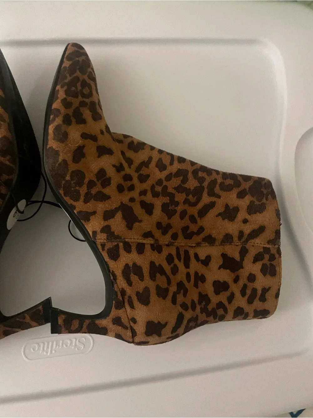 Leopard Print Ankle Booties - Brown Leopard